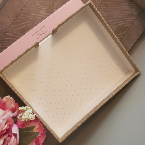 Kate Spade Grass Cloth Letter Tray - Picture 3 of 5